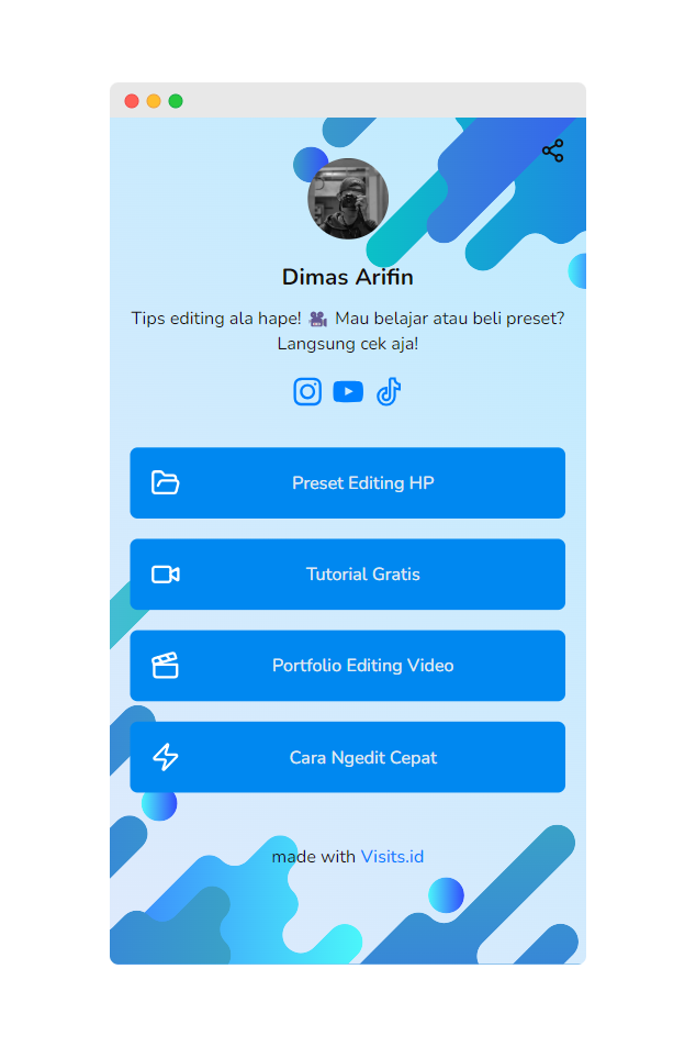 Mockup Website Blue