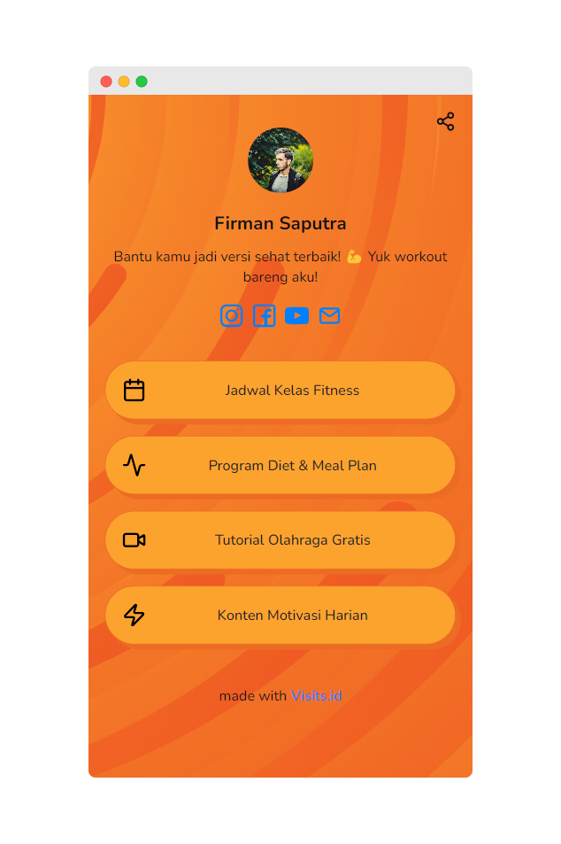 Mockup Website Orange