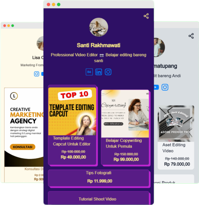 Penjualan produk digital dengan visits.id