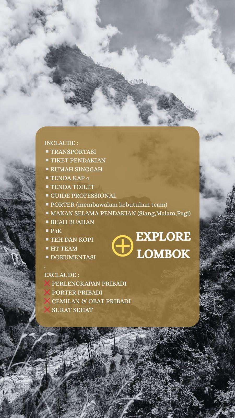 Produk Open trip Rinjani