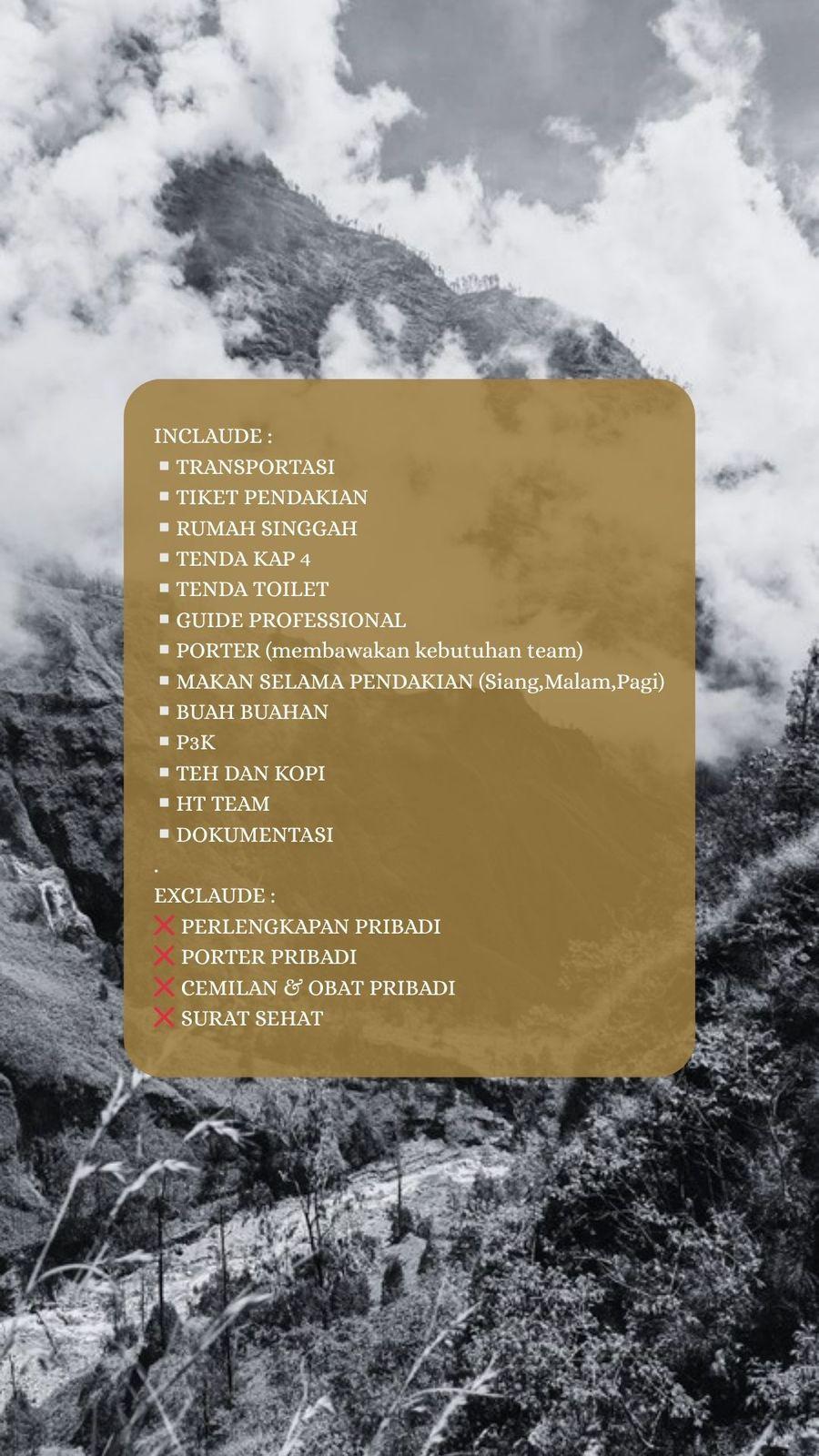 Produk Open trip sumbing