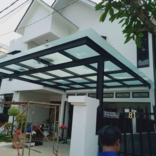 Produk Kanopi atap kaca polos